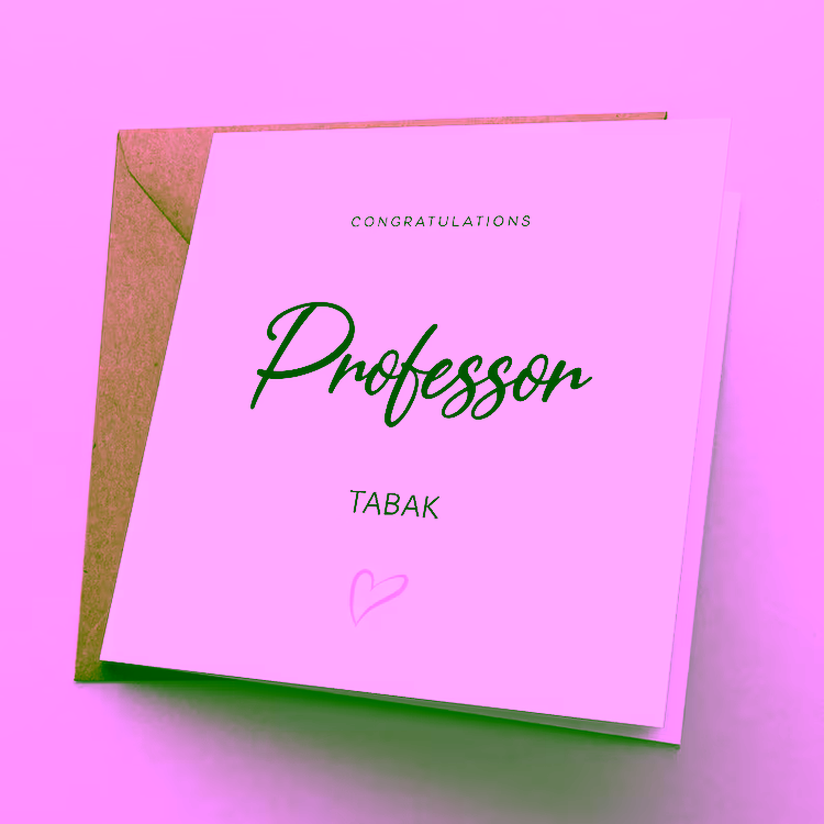 Congratulations card for Monique Tabak