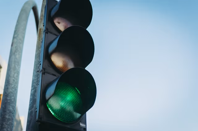 Green light on the traffic light