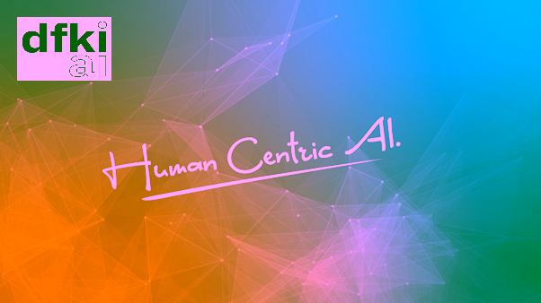An image with DFKI logo and an inscription Human Centric AI.